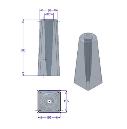 Fundament 60-500 30kg