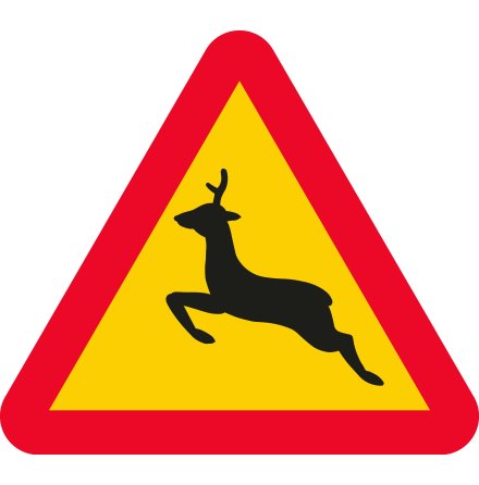 Varning för hjort - Varningsskylt