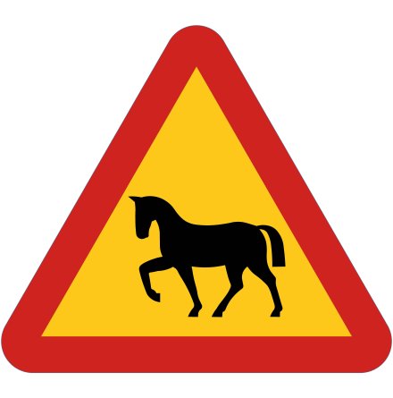 Varning för häst - Varningsskylt
