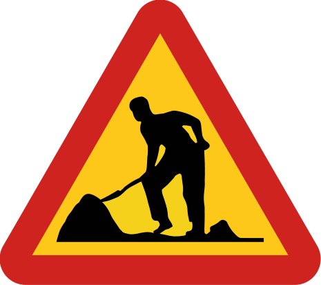 Varning för vägarbete - Varningsskylt