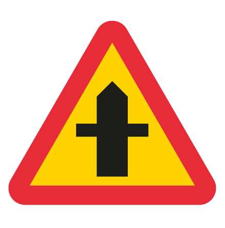 Varning för vägkorsning - Varningsskylt