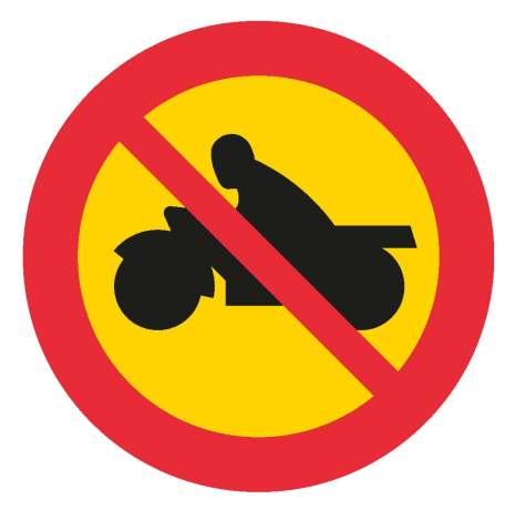 Förbud mc & moped klass 1 EG-N (1.2.5) - Förbudsskylt