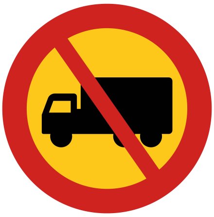 Förbud tung lastbil EG-N (1.2.7) - Förbudsskylt