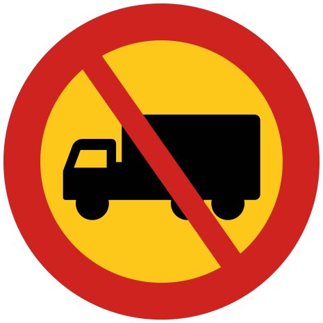 Förbud tung lastbil EG-N (1.2.7) - Förbudsskylt