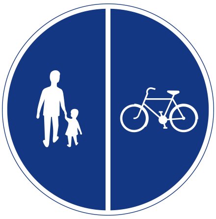 Påbjudna gång och cykelbanor