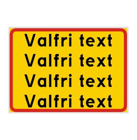 Tillggstavla 560x400mm GR, VALFRI TEXT